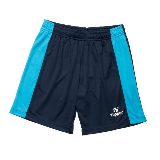 Calção de Futebol Juvenil Topper Gradiente Marinho/Azul