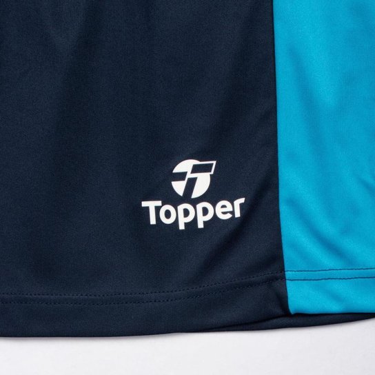 Calção de Futebol Juvenil Topper Gradiente Marinho/Azul