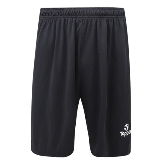 Calção Topper Fut Classic Plus Size Masculino - Preto 3G