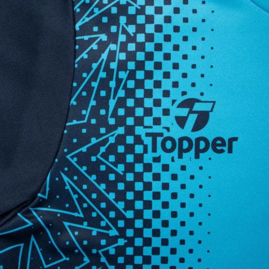 Camisa de Futebol Juvenil Topper Gradiente Estampada Marinho