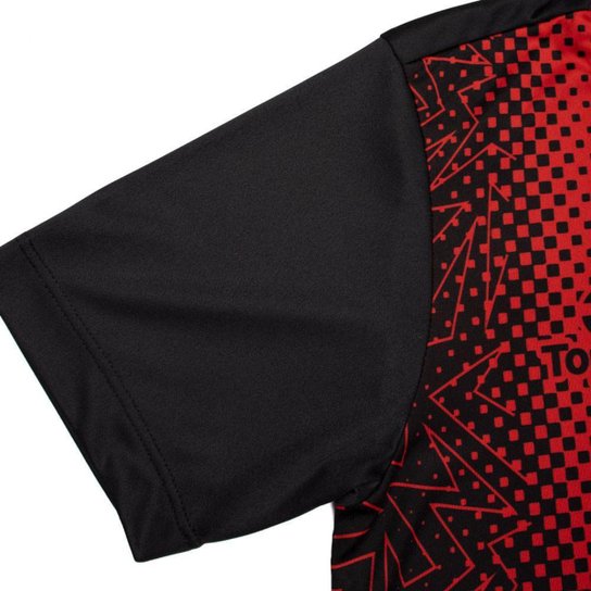 Camisa de Futebol Juvenil Topper Gradiente Vermelho/preto