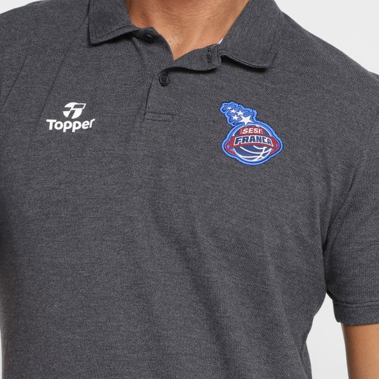 Camisa Polo Topper Franca 23 Manga Curta Masculina