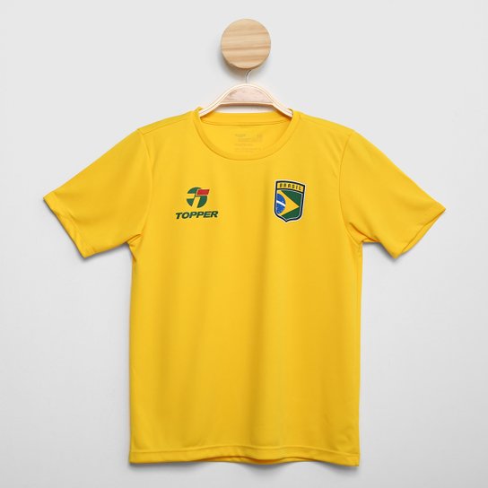 Camisa Topper Seleção Brasil Infanto-Juvenil Masculina