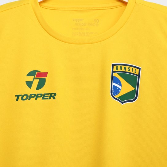 Camisa Topper Seleção Brasil Infanto-Juvenil Masculina