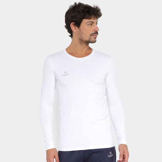 Camiseta Térmica Topper Classic Uv50 New Manga Longa Masculina