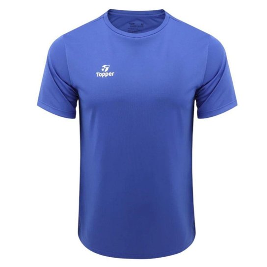 Camiseta Topper Fut Classic Plus Size Masculina - Azul 3G