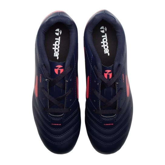 Chuteira de Campo Topper Cup VI Marinho e Pink