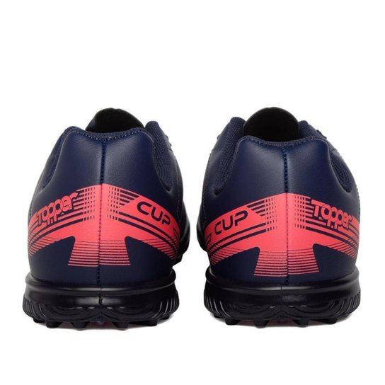 Chuteira de Society Topper Cup VI Marinho e Pink
