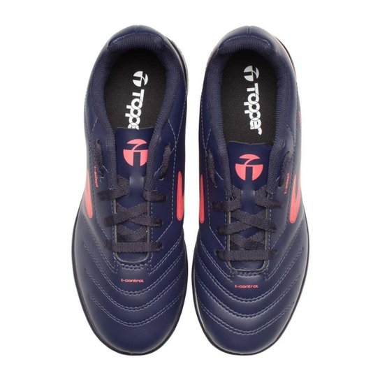 Chuteira de Society Topper Cup VI Marinho e Pink