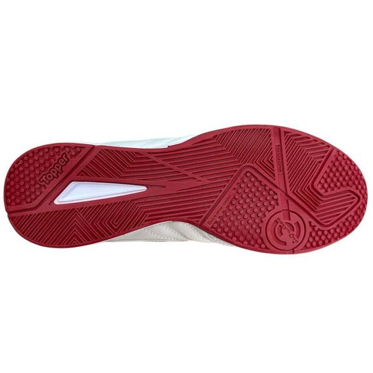 Chuteira Futsal Topper Maestro Club V Uxnisse Branco Vermelho