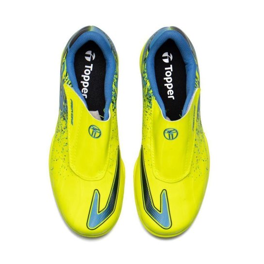 Chuteira Futsal Topper Provoke II Amarelo/azul