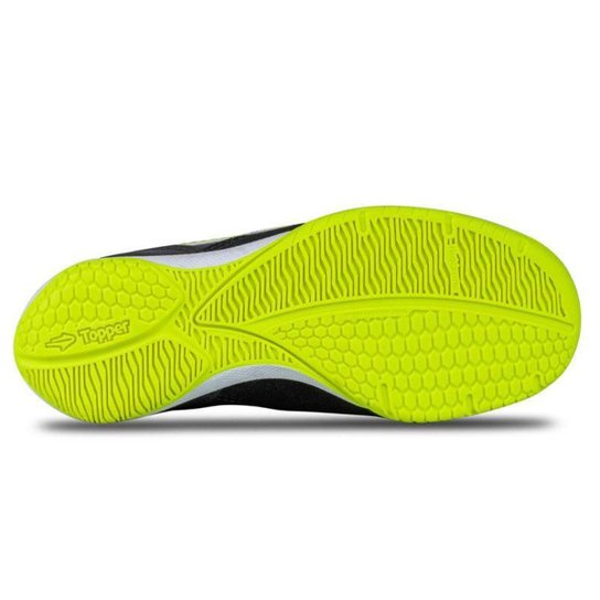 CHUTEIRA FUTSAL TOPPER TITANIUM X PRETO CORAL INFANTIL