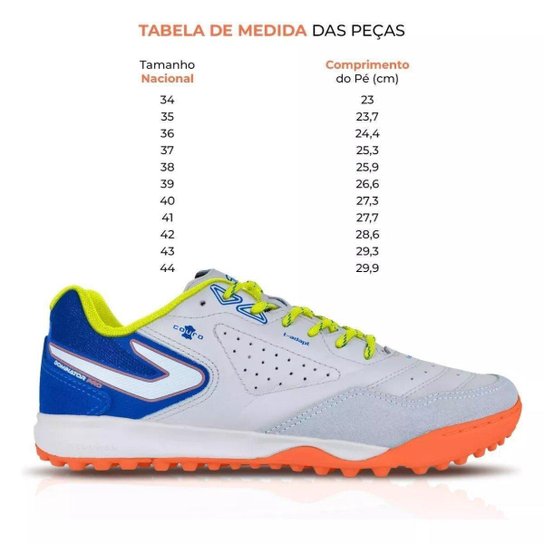 Chuteira Society Topper Dominator Pro V - Branco/Azul