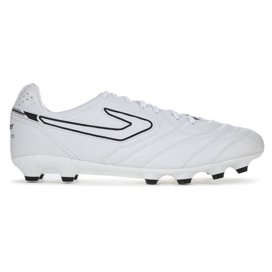 Chuteira Topper Campo Maestro Club V Branco e Preto - Masculino