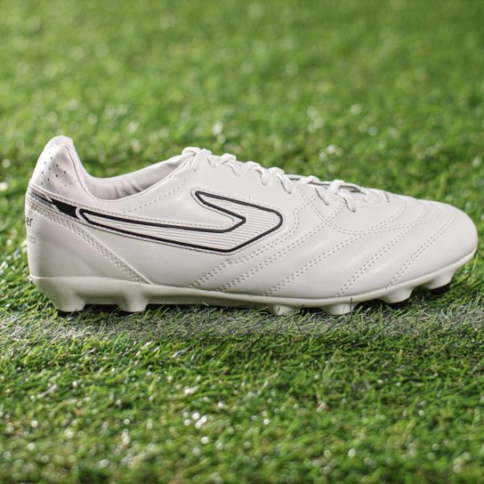 Chuteira Topper Campo Maestro Club V Branco e Preto - Masculino