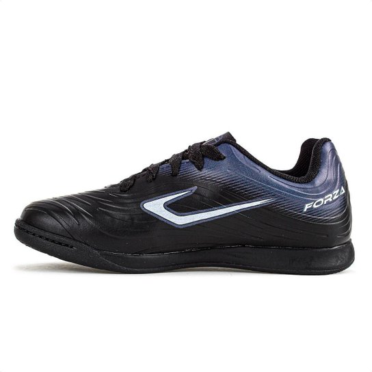 Chuteira Topper Futsal Forza III Preto Chumbo e Branco - Infantil