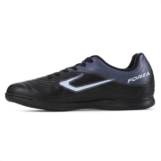 Chuteira Topper Futsal Forza III Preto Chumbo e Branco - Masculino