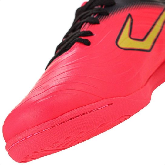 Chuteira Topper Futsal Forza III Rosa Preto e Amarelo - Masculino