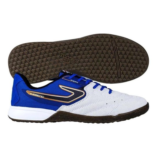 CHUTEIRA TOPPER FUTSAL LEGEND II BRANCO E AZUL 38