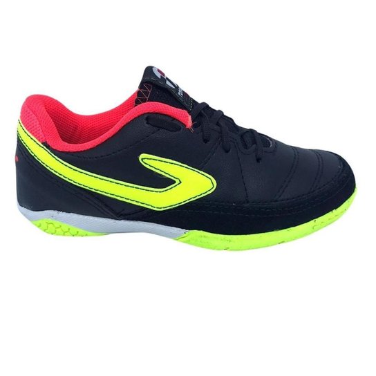 Chuteira Topper Para Futsal Titanium X Preto E Coral 40930