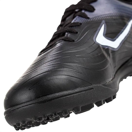 Chuteira Topper Society Forza III Preto Chumbo e Branco - Masculino