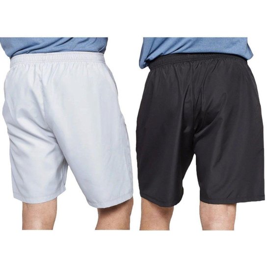 Kit 2 Bermudas Topper Classic New Masculina - Preto e Cinza M