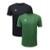 Kit 2 Camisetas Topper Fut Classic Juvenil - Preto e Verde 14 - Preto