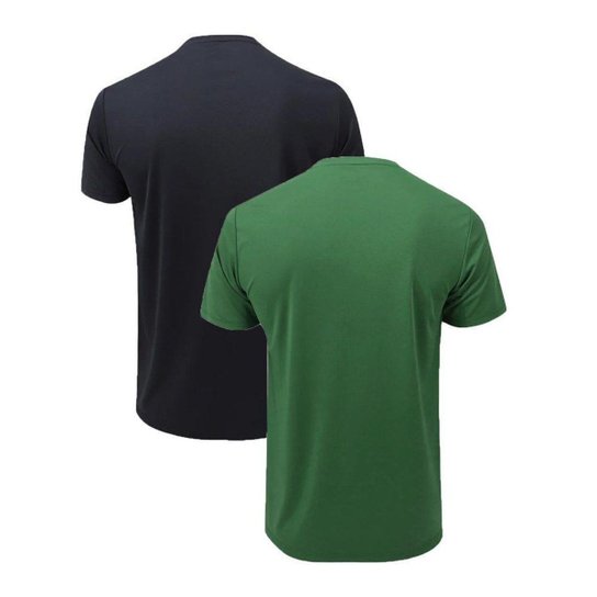 Kit 2 Camisetas Topper Fut Classic Juvenil - Preto e Verde 14