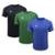 Kit 3 Camisetas Topper Fut Classic Juvenil - Azul+Preto