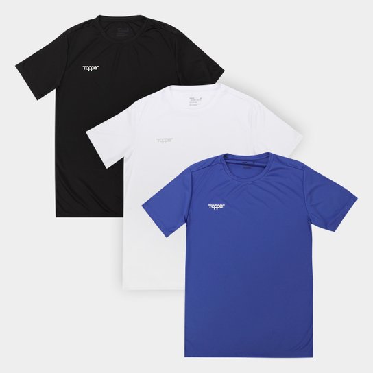 Kit Camiseta Topper Fut Classic c/3 Peças Masculina