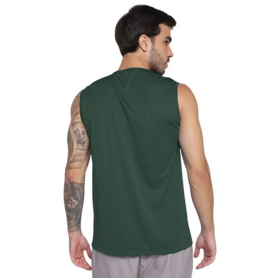 Regata Topper Treino Classic Masculina - Verde e Cinza P
