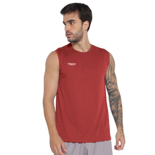 Regata Topper Treino Classic Masculina - Vermelho P
