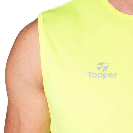 T-Shirt Masculina Topper Sem Manga Classic Verde Neon